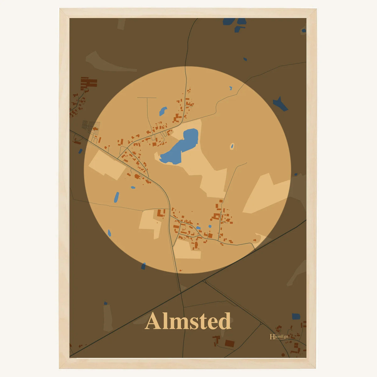 Almsted plakat – Centrum 2026 – Lys pastel brun