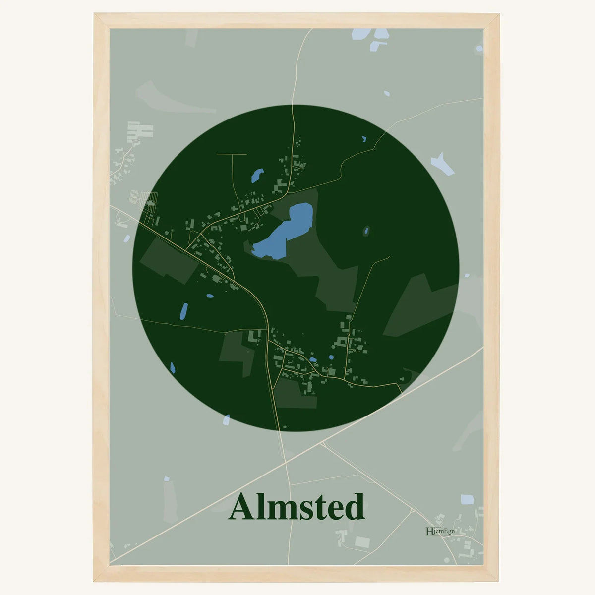 Almsted plakat – Centrum 2026 – Mørk grøn