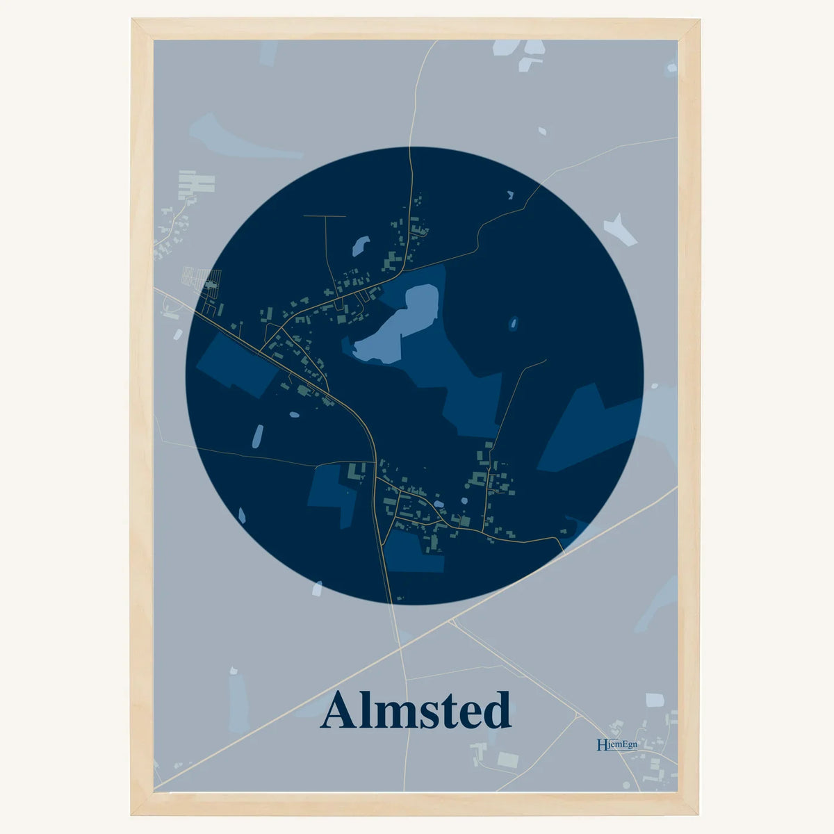 Almsted plakat – Centrum 2026 – Mørk blå