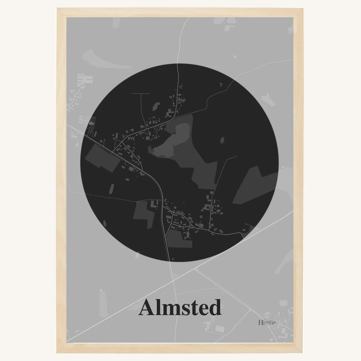 Almsted plakat – Centrum 2026 – Mørk grå