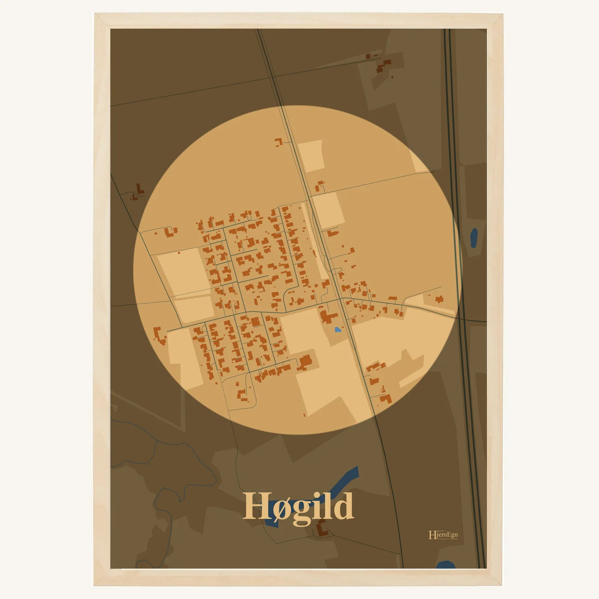 Høgild plakat – Centrum 2026 – Lys pastel brun
