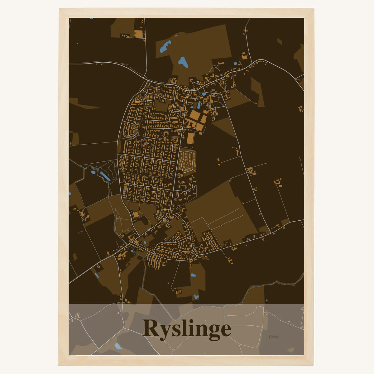 Ryslinge plakat – Firkantet 2026 – Mørk brun