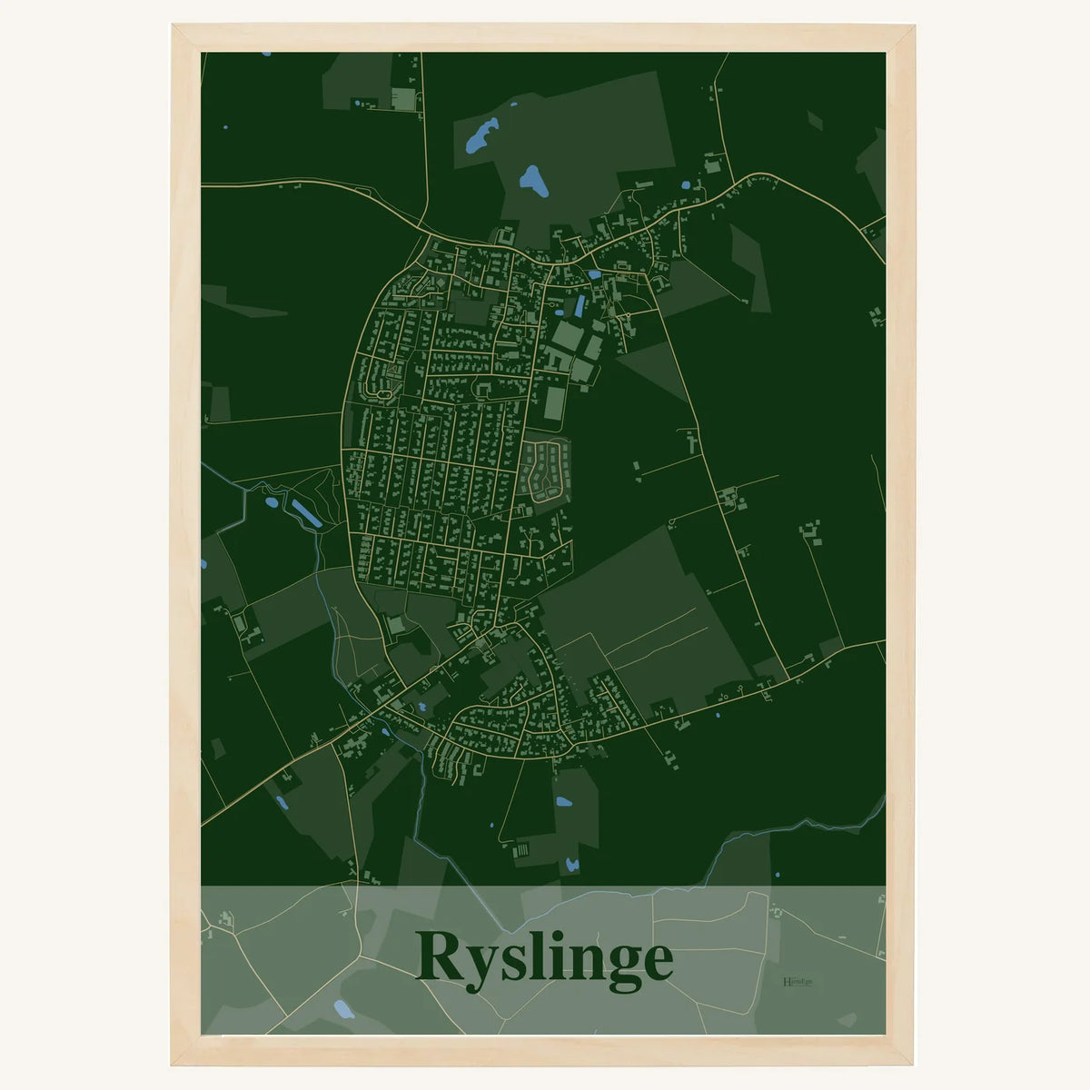 Ryslinge plakat – Firkantet 2026 – Mørk grøn