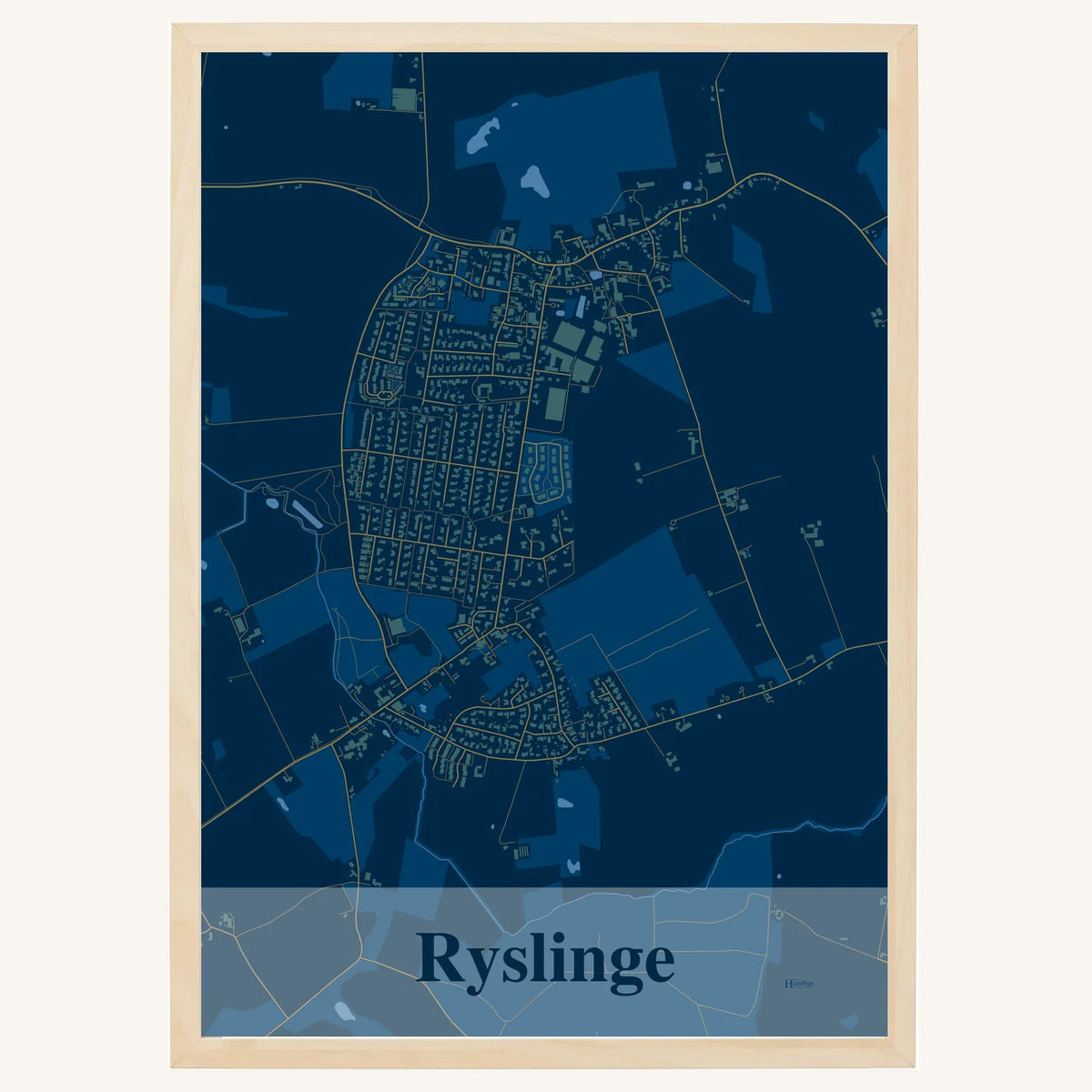 Ryslinge plakat – Firkantet 2026 – Mørk blå