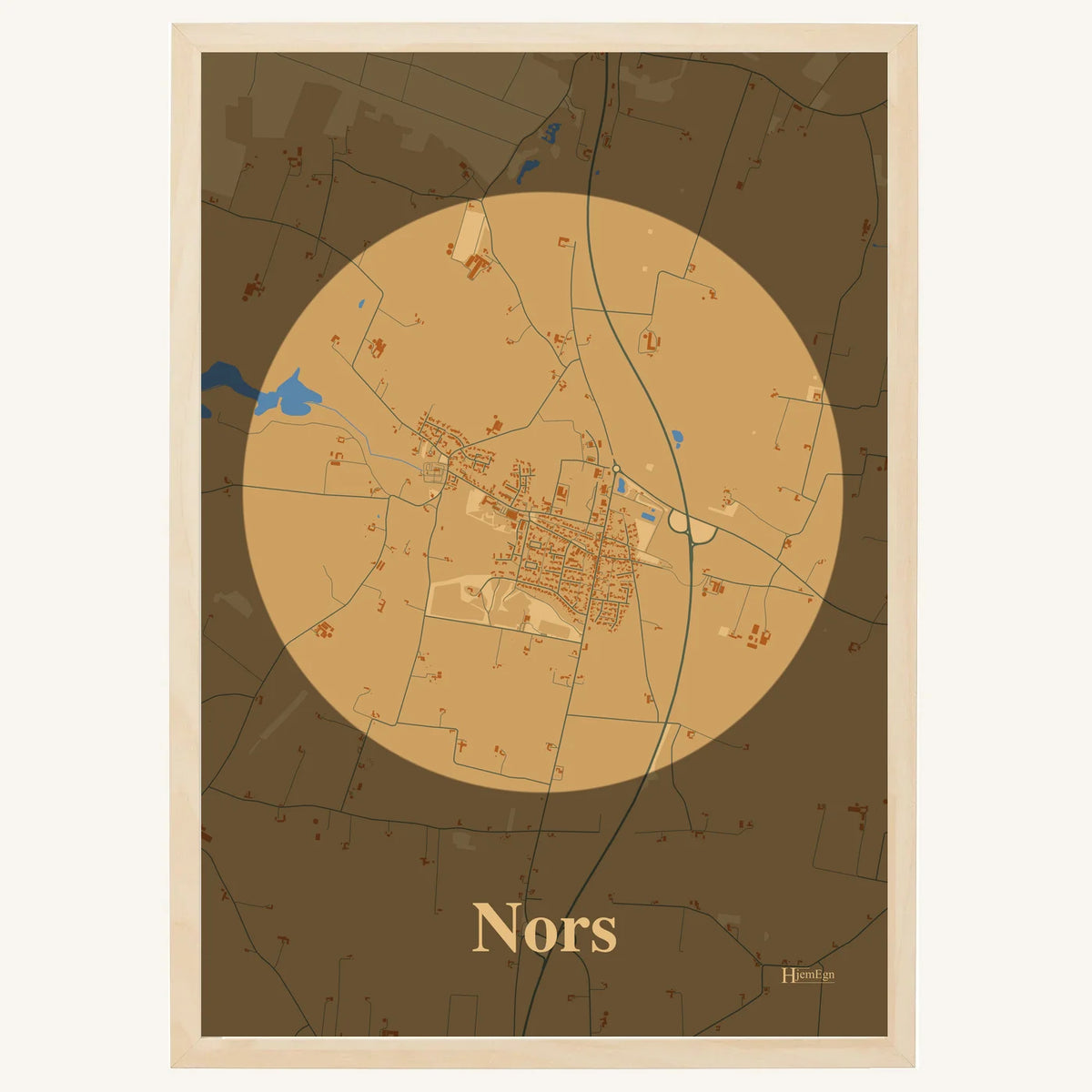 Nors plakat – Centrum 2026 – Lys pastel brun