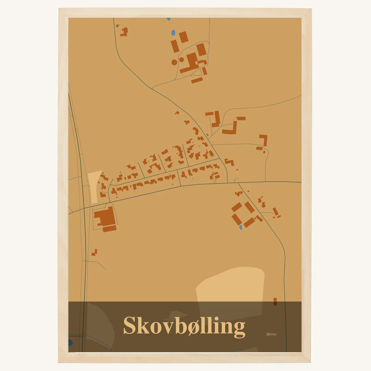 Skovbølling plakat – Firkantet 2026 – Lys pastel brun