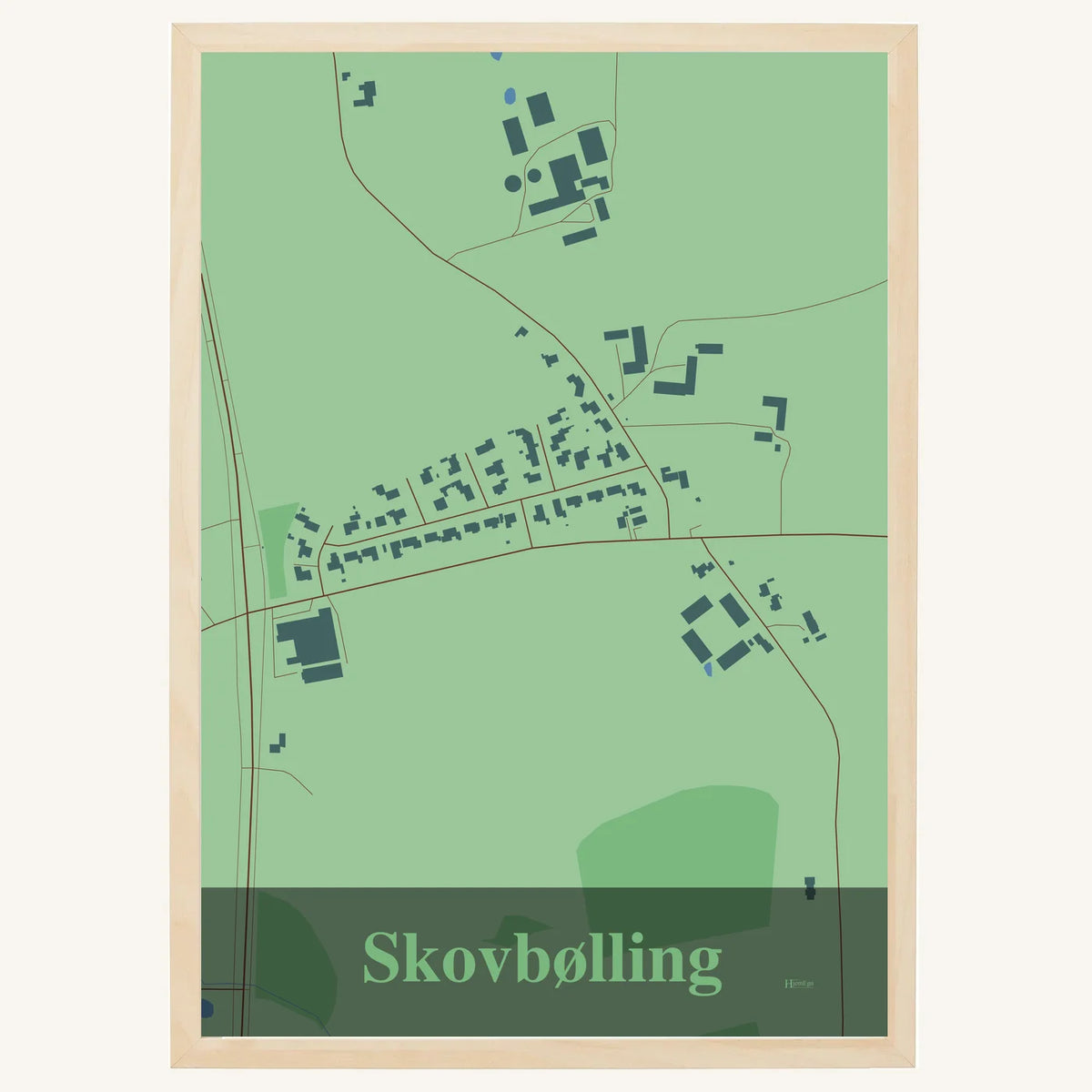 Skovbølling plakat – Firkantet 2026 – Lys pastel grøn