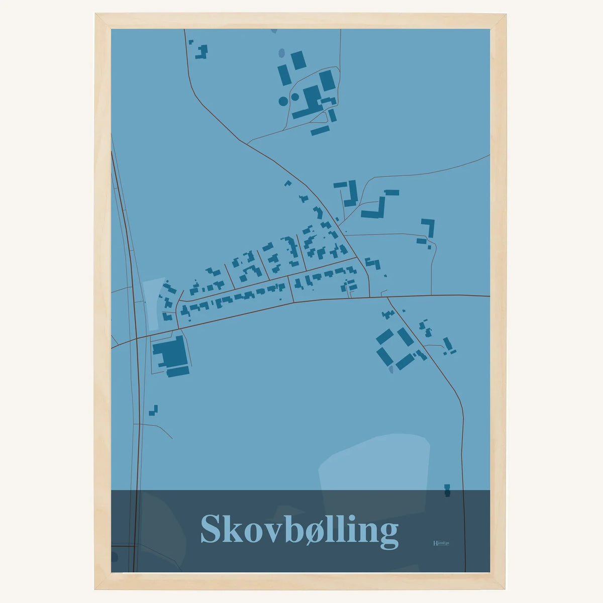 Skovbølling plakat – Firkantet 2026 – Lys pastel blå