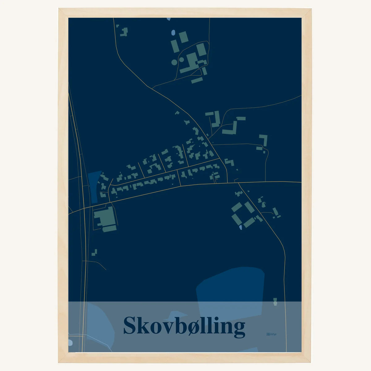 Skovbølling plakat – Firkantet 2026 – Mørk blå