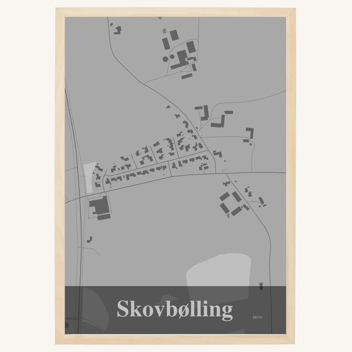 Skovbølling plakat – Firkantet 2026 – Lys pastel grå