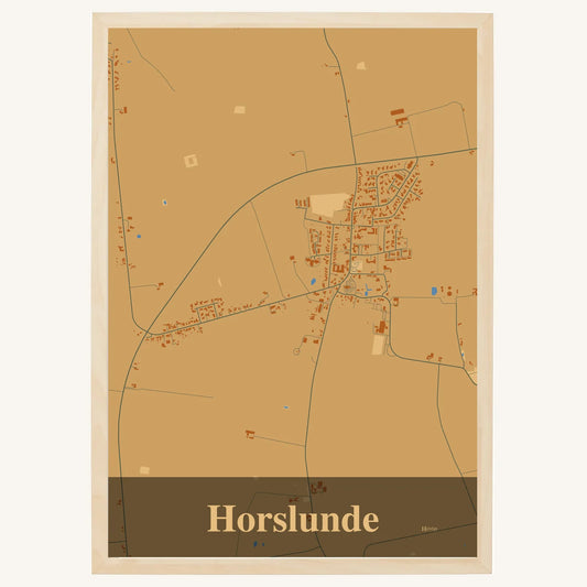 Horslunde plakat – Firkantet 2026 – Lys pastel brun