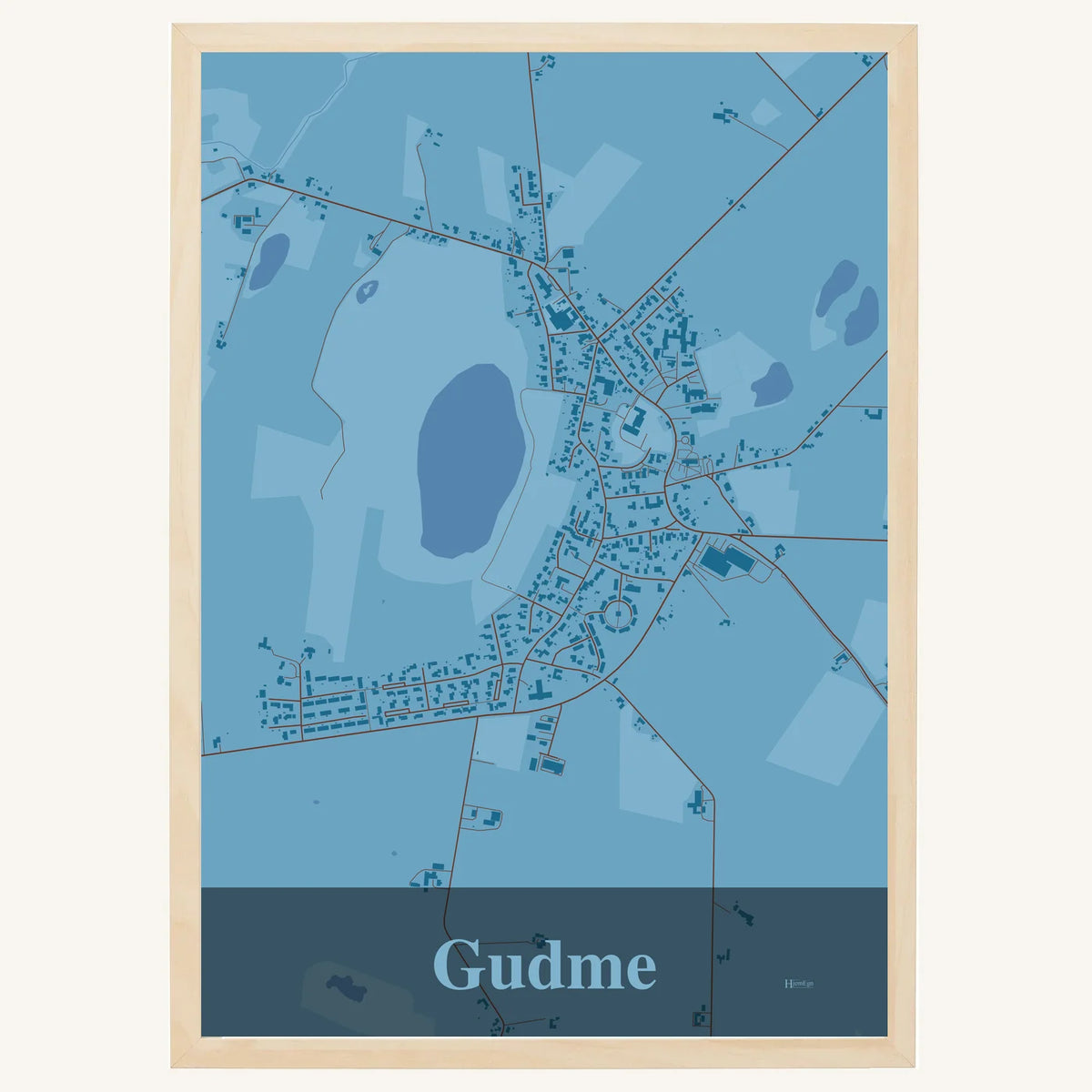Gudme plakat – Firkantet 2026 – Lys pastel blå