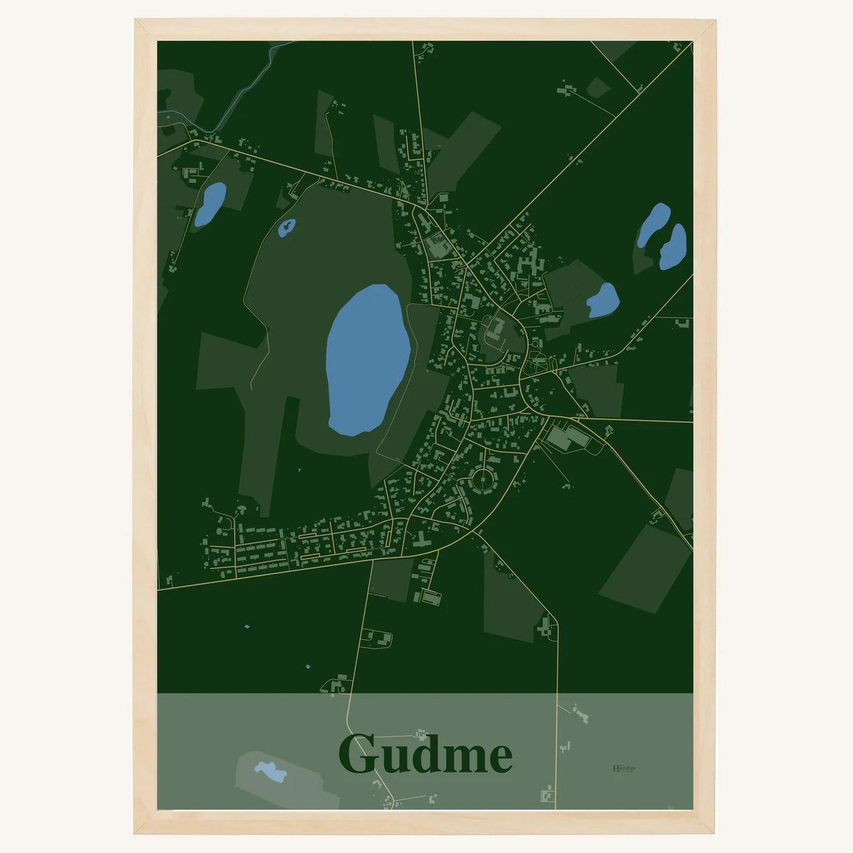 Gudme plakat – Firkantet 2026 – Mørk grøn