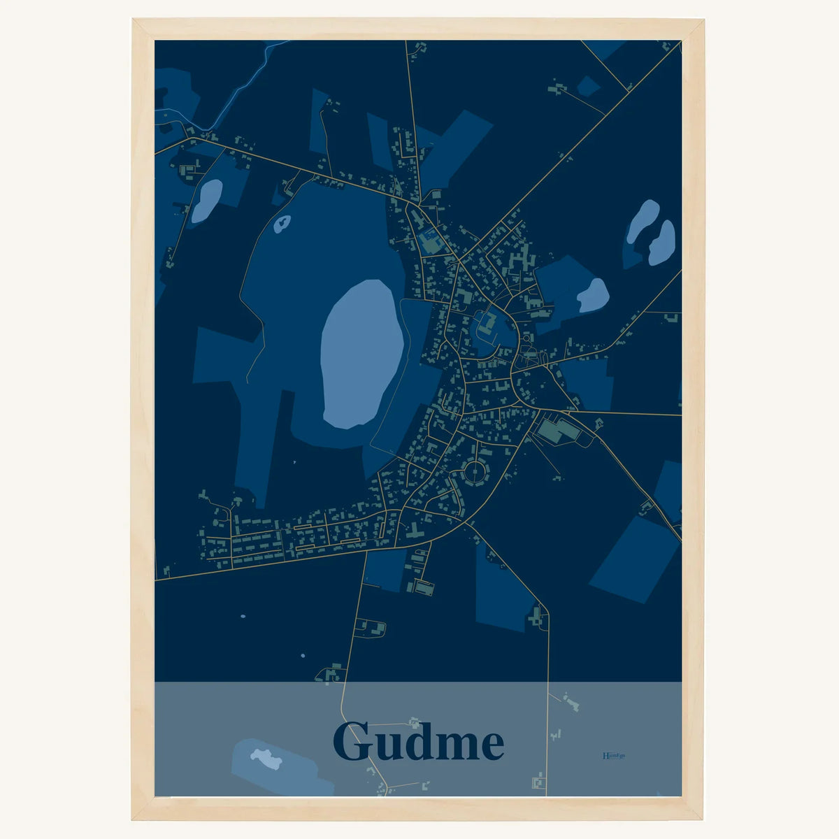 Gudme plakat – Firkantet 2026 – Mørk blå