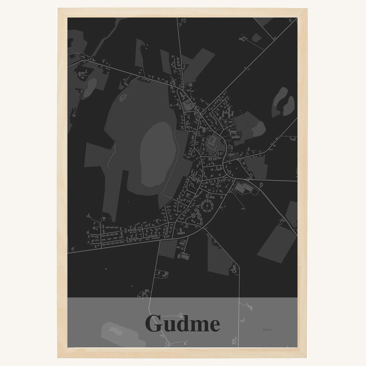 Gudme plakat – Firkantet 2026 – Mørk grå