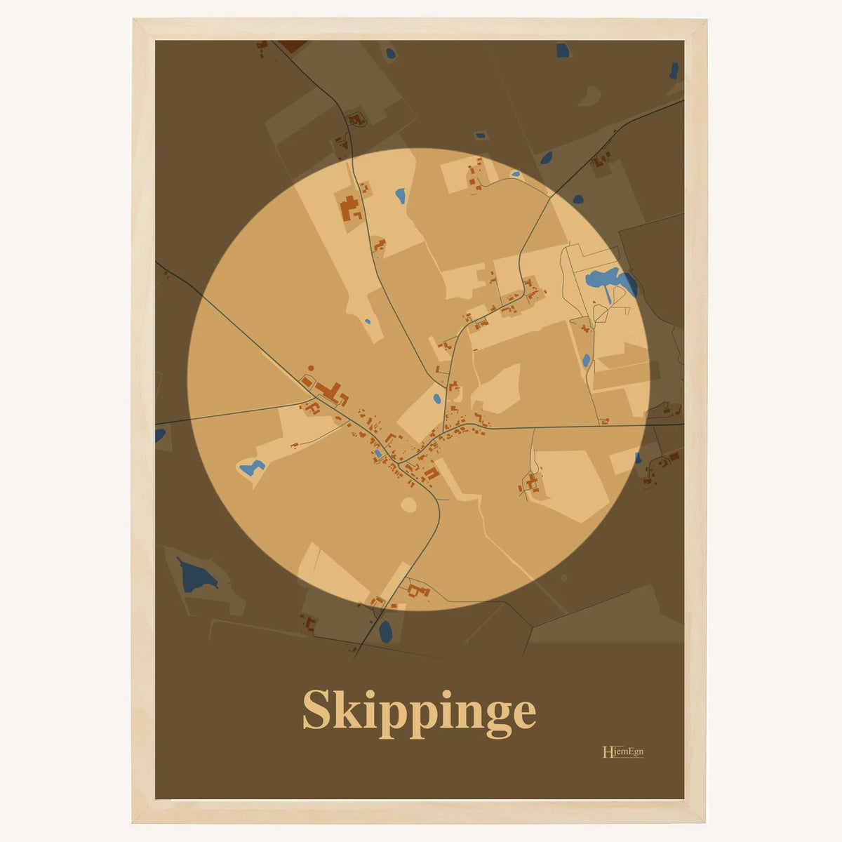 Skippinge plakat – Centrum 2026 – Lys pastel brun