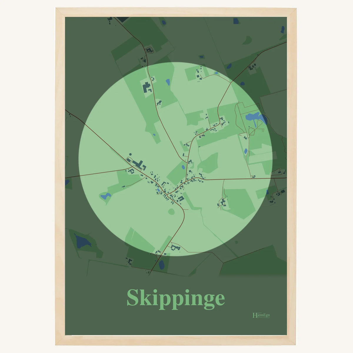 Skippinge plakat – Centrum 2026 – Lys pastel grøn