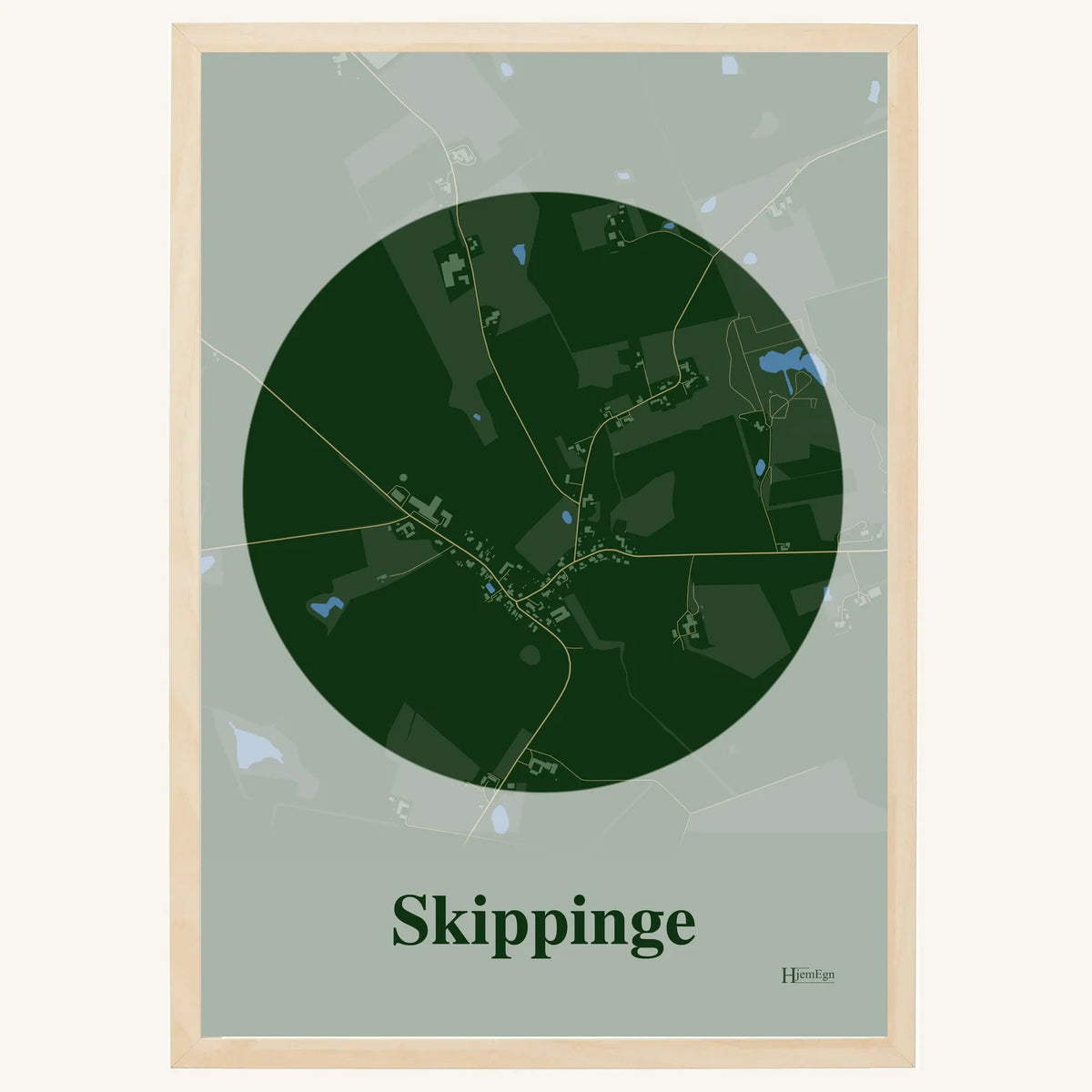 Skippinge plakat – Centrum 2026 – Mørk grøn