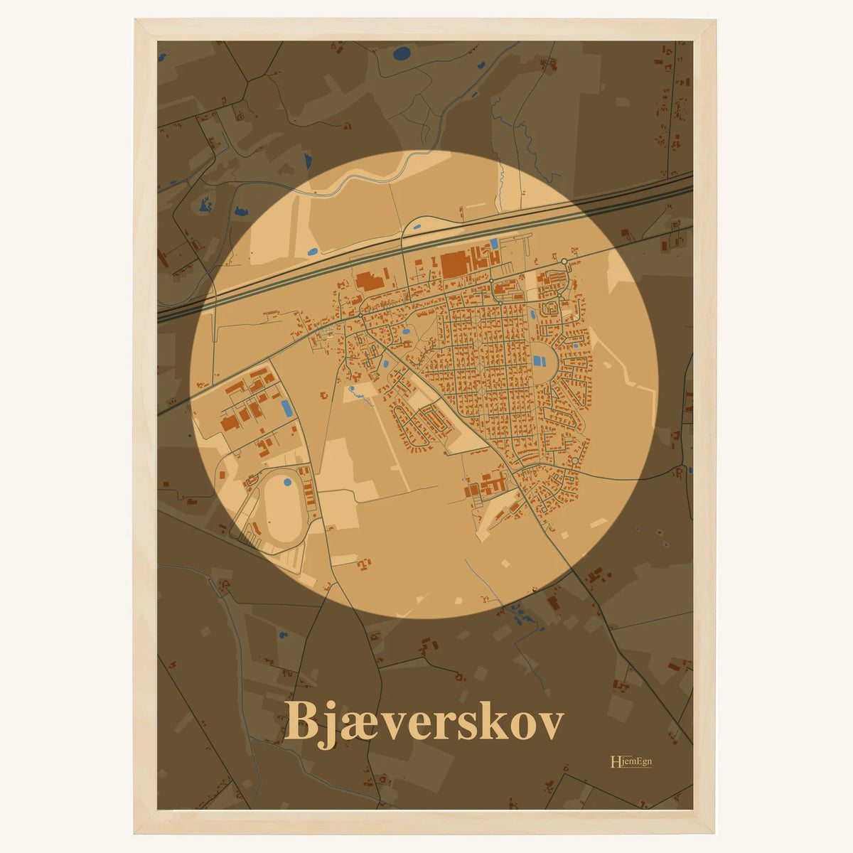 Bjæverskov plakat – Centrum 2026 – Lys pastel brun