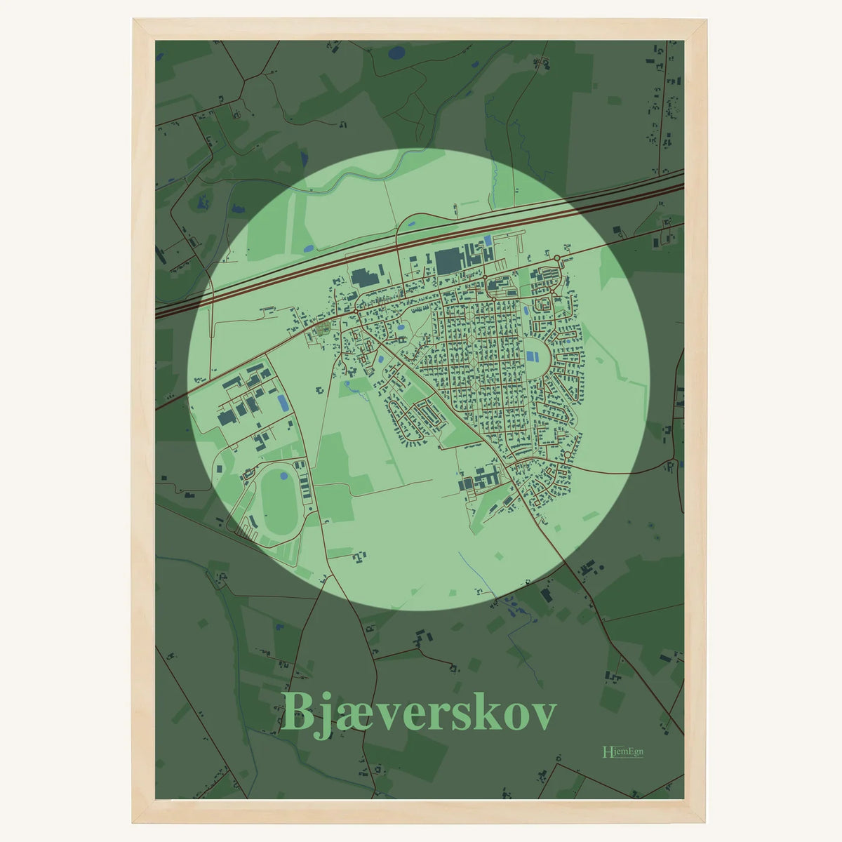 Bjæverskov plakat – Centrum 2026 – Lys pastel grøn