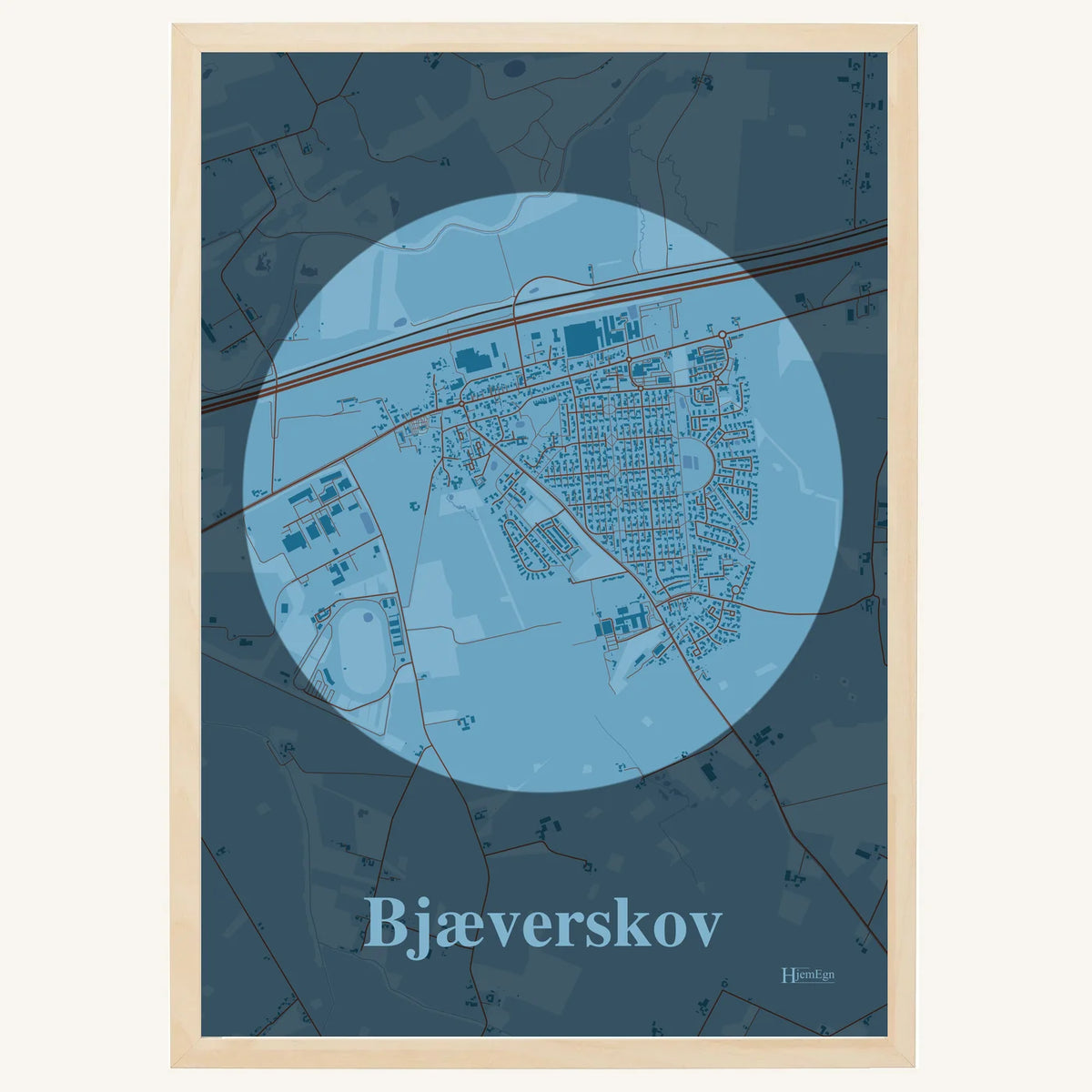 Bjæverskov plakat – Centrum 2026 – Lys pastel blå