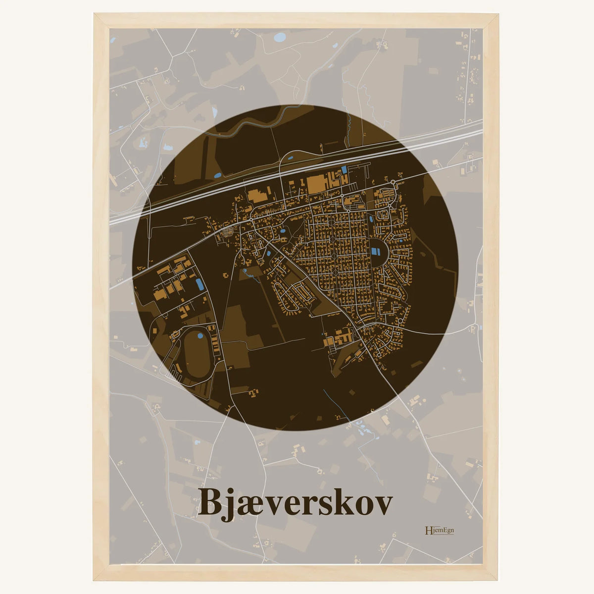 Bjæverskov plakat – Centrum 2026 – Mørk brun