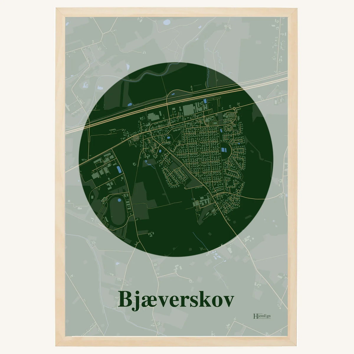 Bjæverskov plakat – Centrum 2026 – Mørk grøn