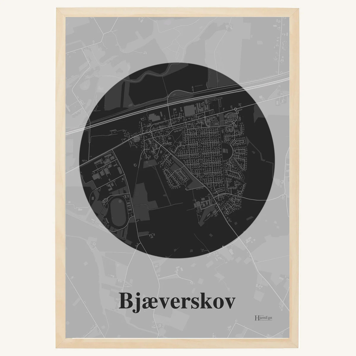 Bjæverskov plakat – Centrum 2026 – Mørk grå