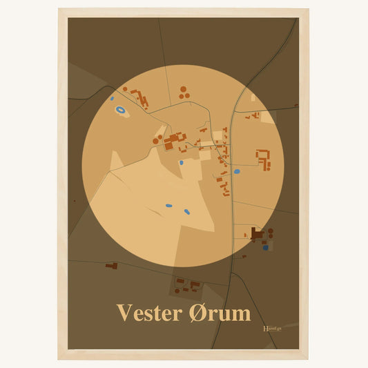 Vester Ørum plakat – Centrum 2026 – Lys pastel brun