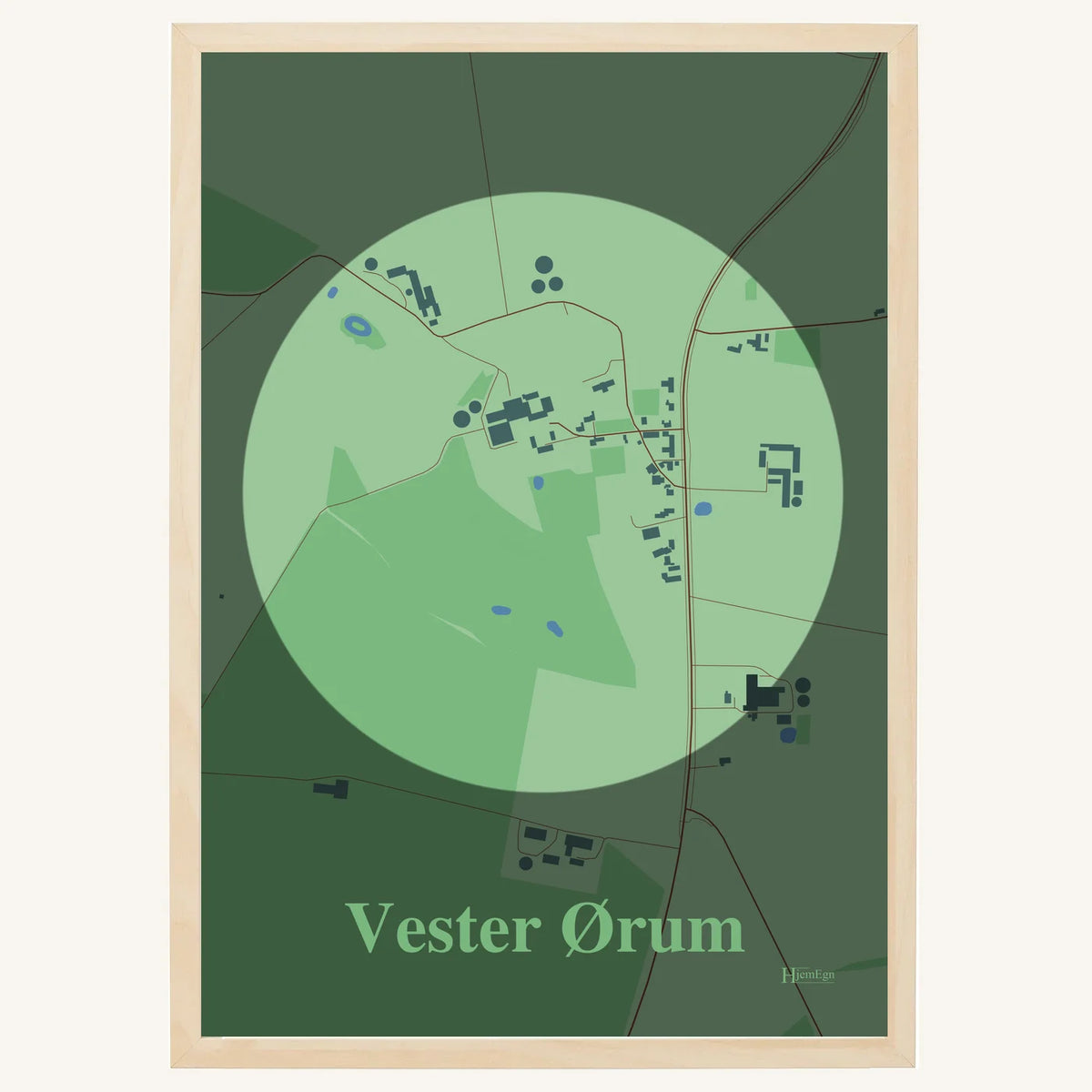 Vester Ørum plakat – Centrum 2026 – Lys pastel grøn