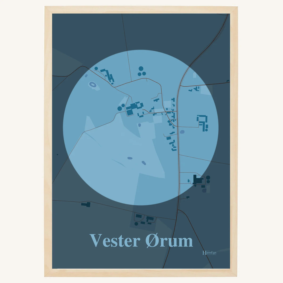 Vester Ørum plakat – Centrum 2026 – Lys pastel blå