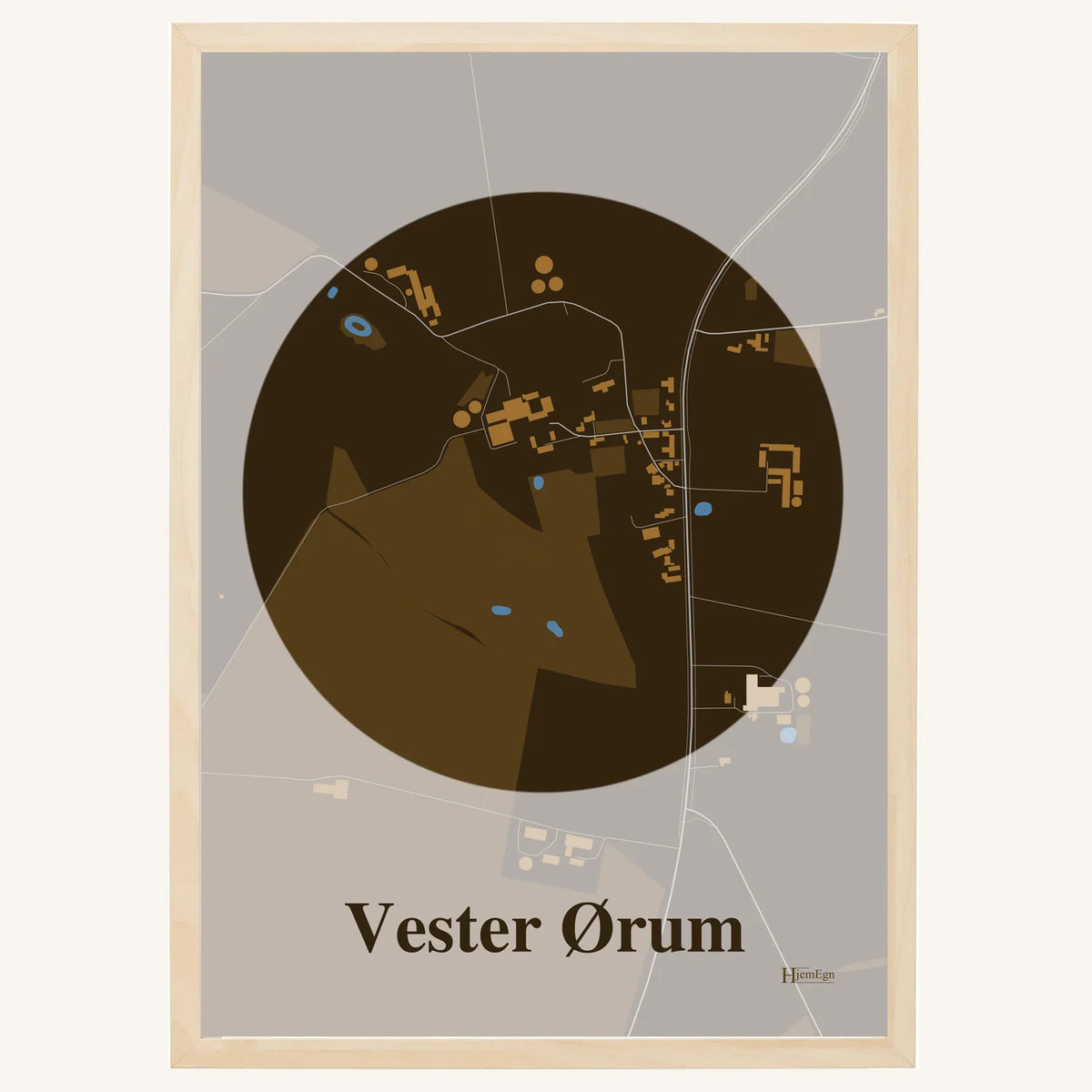 Vester Ørum plakat – Centrum 2026 – Mørk brun