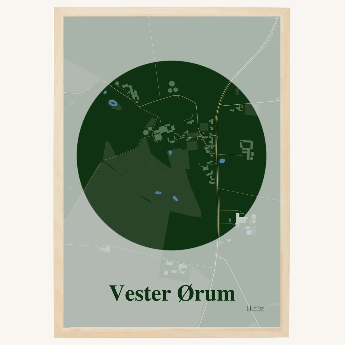 Vester Ørum plakat – Centrum 2026 – Mørk grøn