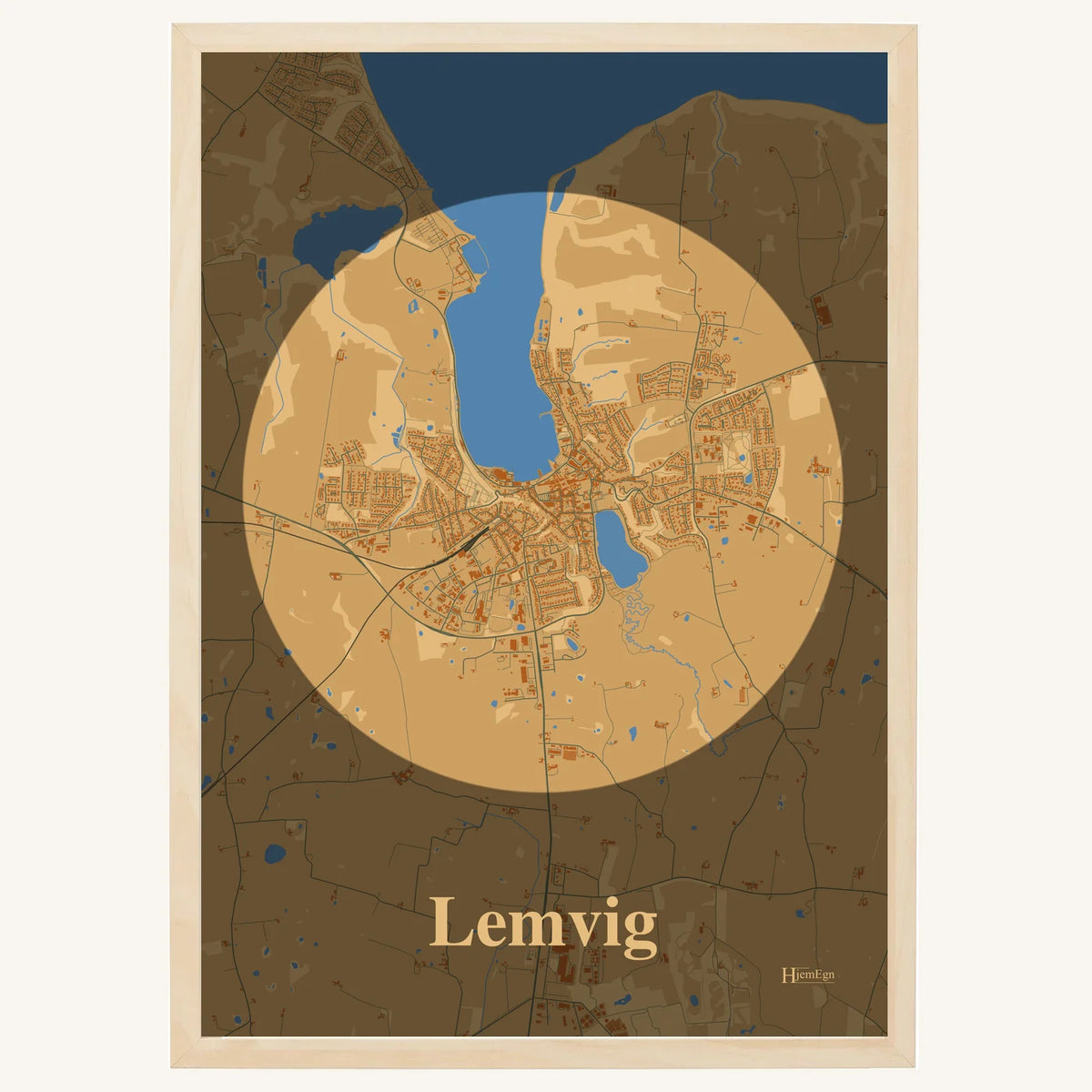 Lemvig plakat – Centrum 2026 – Lys pastel brun