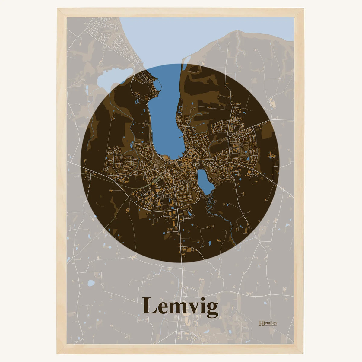 Lemvig plakat – Centrum 2026 – Mørk brun