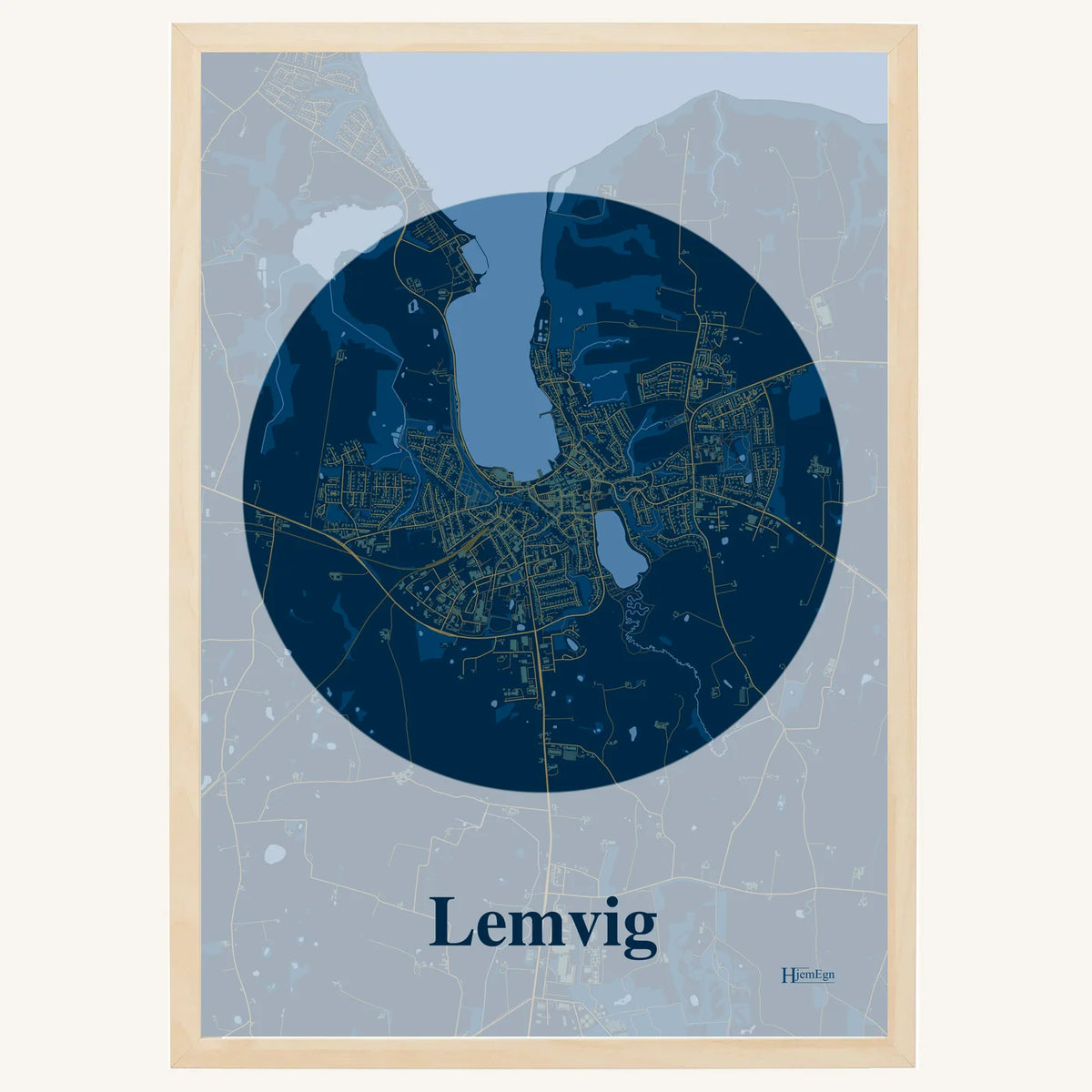 Lemvig plakat – Centrum 2026 – Mørk blå
