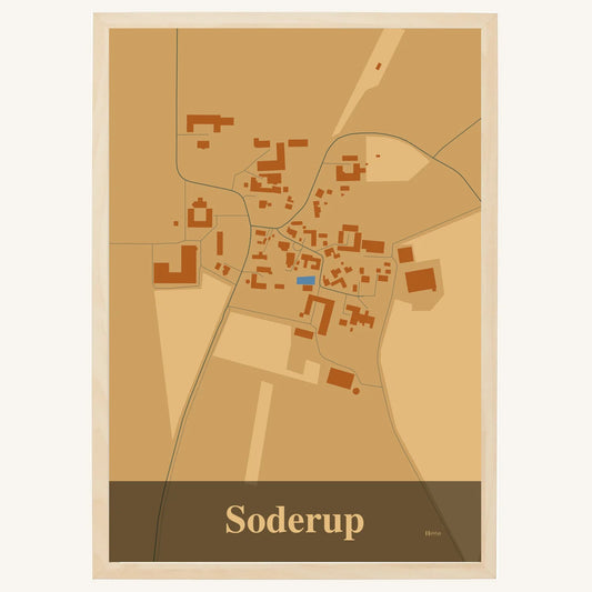 Soderup plakat – Firkantet 2026 – Lys pastel brun