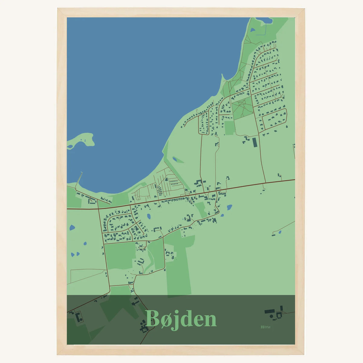 Bøjden plakat – Firkantet 2026 – Lys pastel grøn