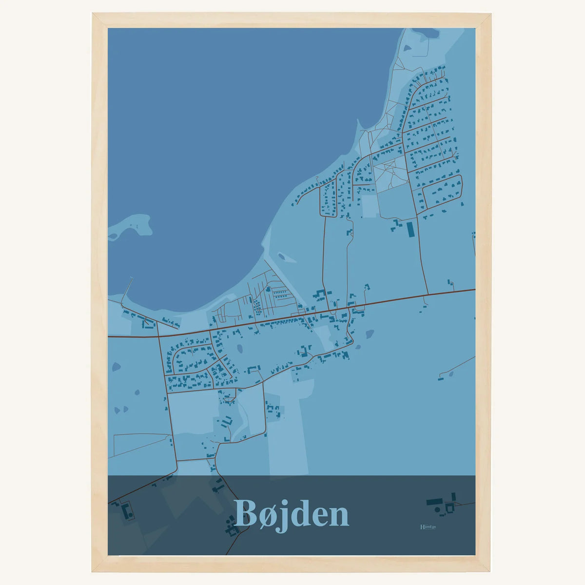 Bøjden plakat – Firkantet 2026 – Lys pastel blå