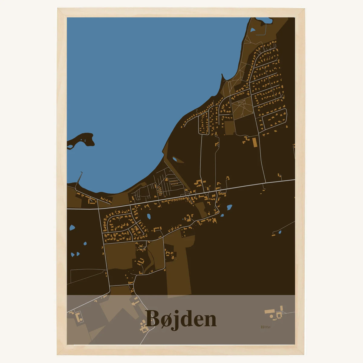 Bøjden plakat – Firkantet 2026 – Mørk brun