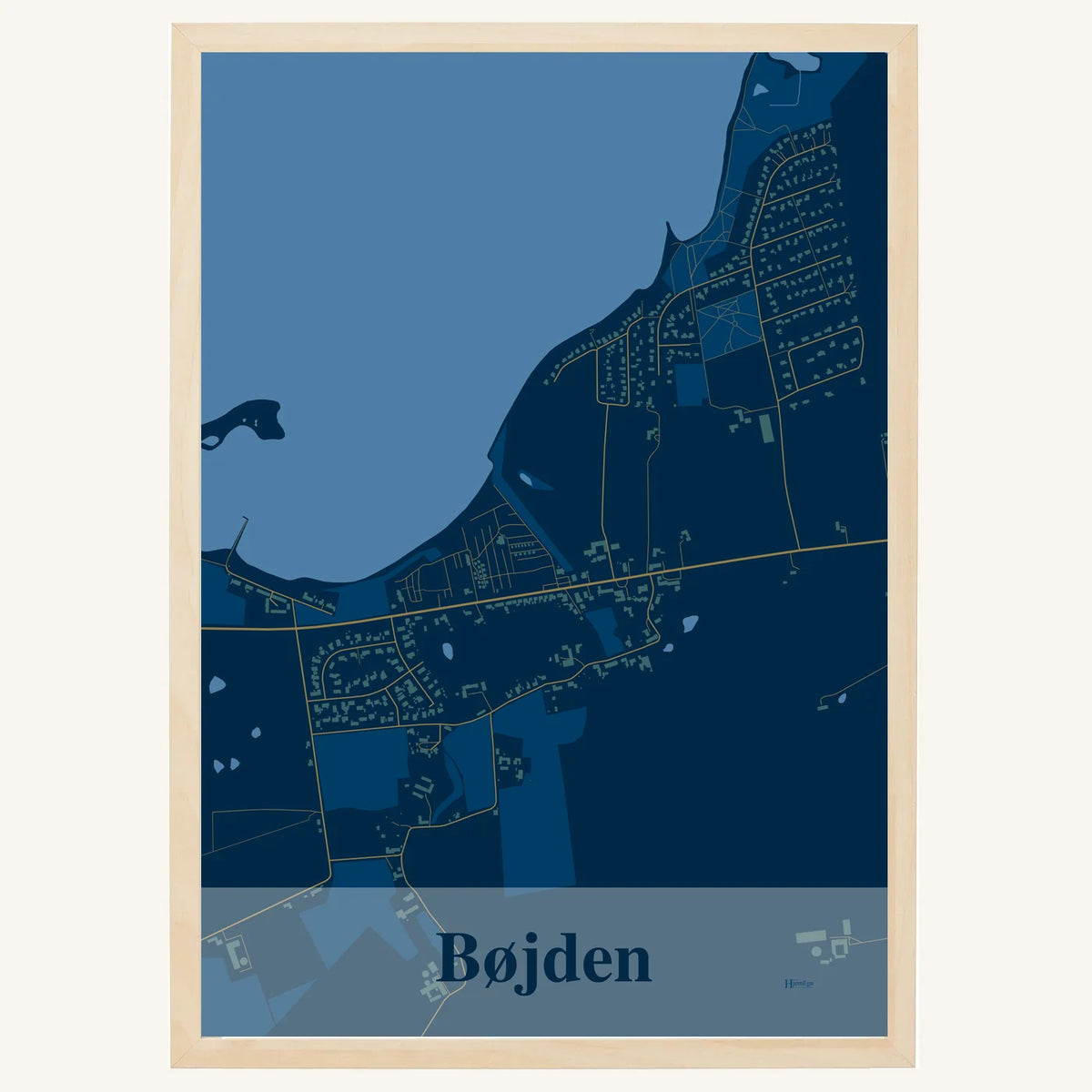 Bøjden plakat – Firkantet 2026 – Mørk blå