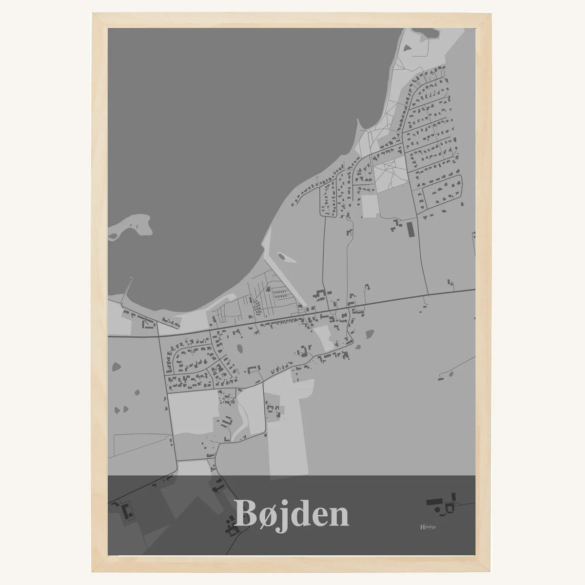 Bøjden plakat – Firkantet 2026 – Lys pastel grå