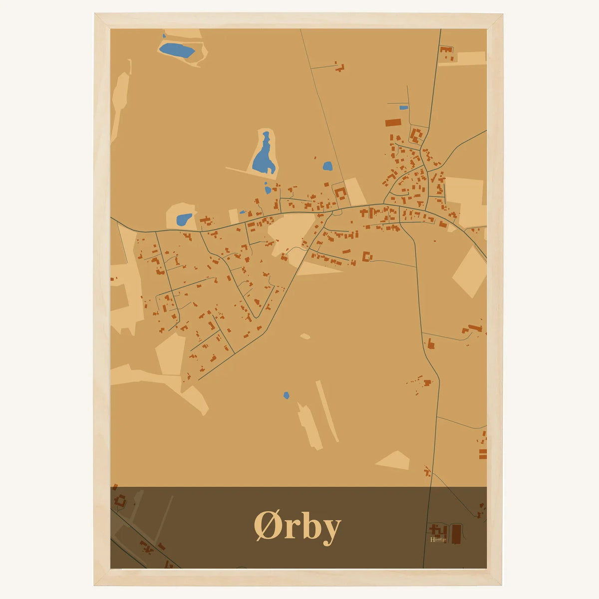 Ørby plakat – Firkantet 2026 – Lys pastel brun