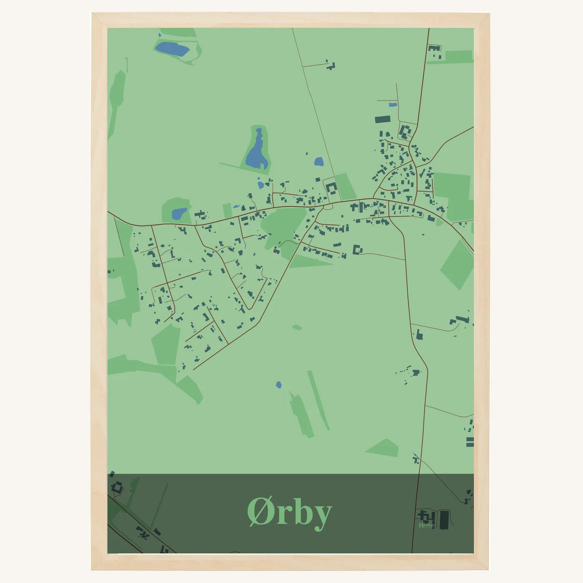 Ørby plakat – Firkantet 2026 – Lys pastel grøn