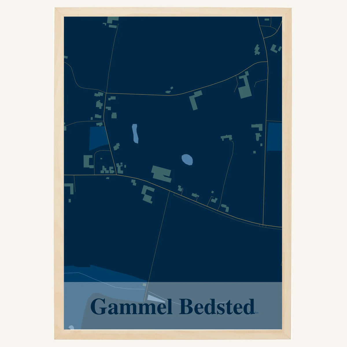 Gammel Bedsted plakat – Firkantet 2026 – Mørk blå