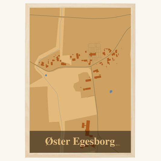 Øster Egesborg plakat – Firkantet 2026 – Lys pastel brun