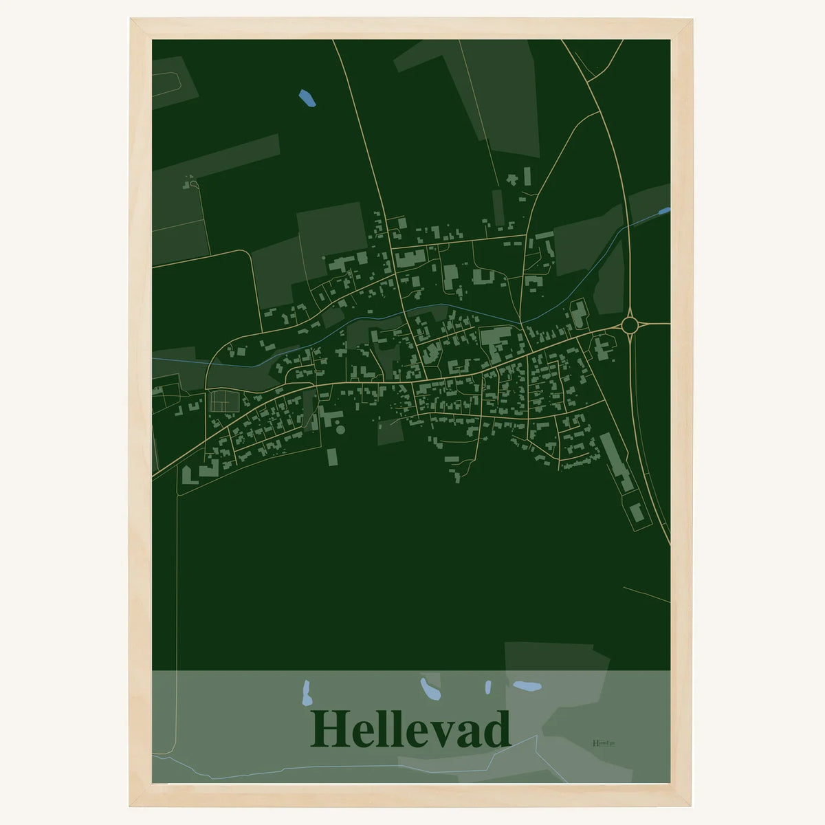 Hellevad plakat – Firkantet 2026 – Mørk grøn