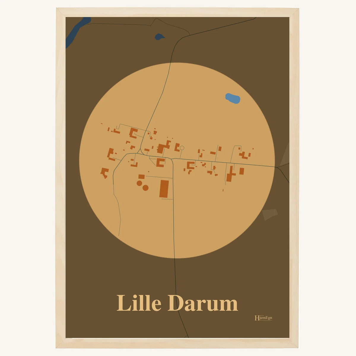 Lille Darum plakat – Centrum 2026 – Lys pastel brun