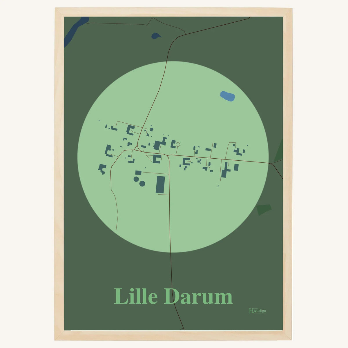 Lille Darum plakat – Centrum 2026 – Lys pastel grøn