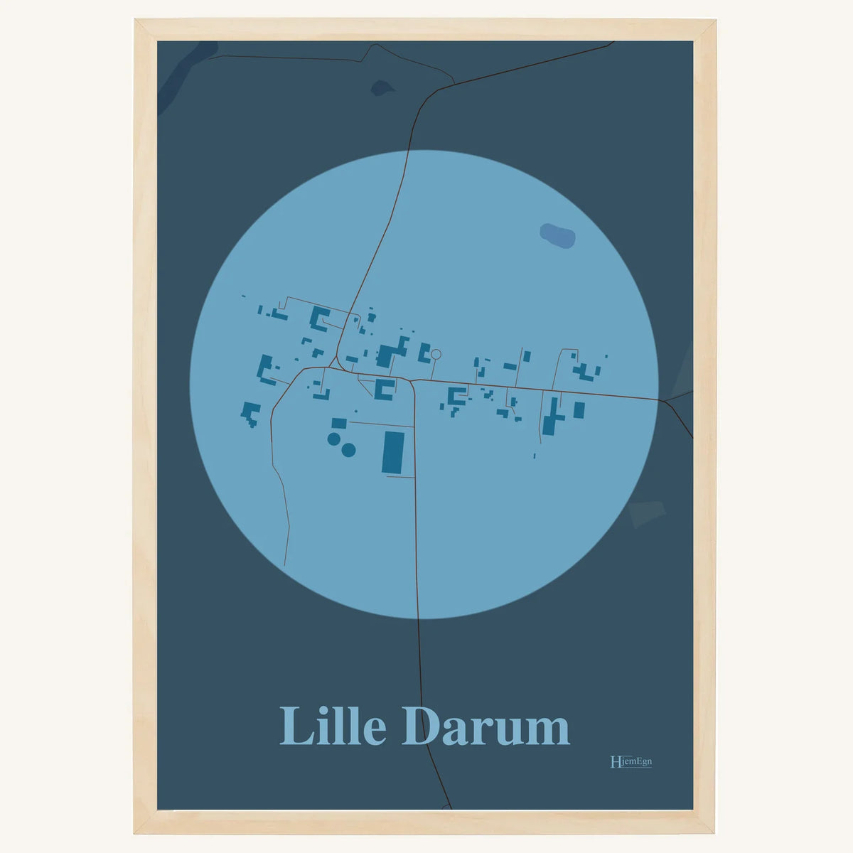 Lille Darum plakat – Centrum 2026 – Lys pastel blå